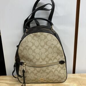 COACH Jordyn Backpack, In, Beige/Chocolate/Black. NWT #E2292-C2002